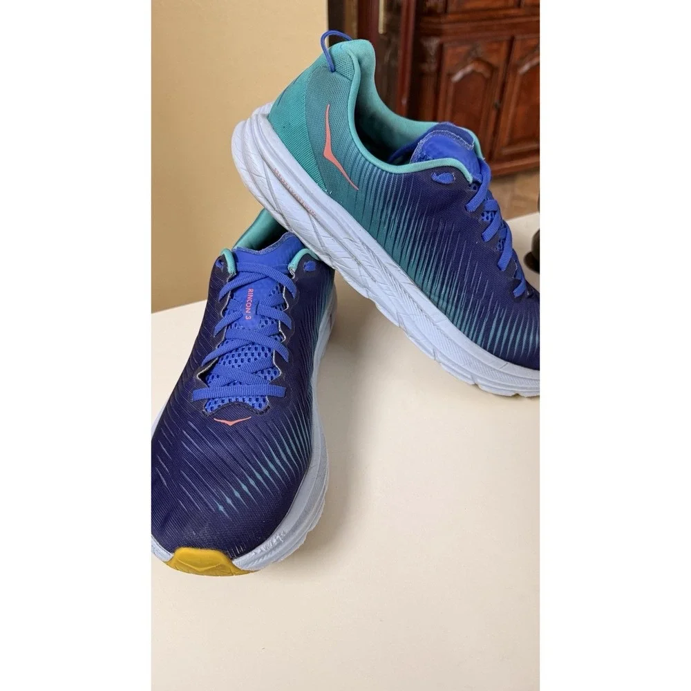HOKA Rincon 3 Women's Running Shoes US 11 Blue Teal Road Athletic Sneakers